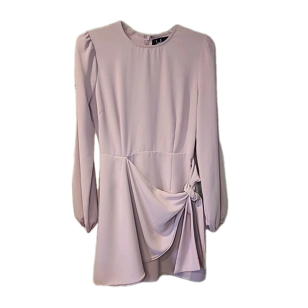 Lulus Short Dress Long Sleeve Pink Womens Size Small Lined Formal Cocktail